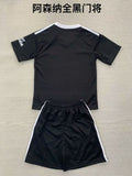 24-25 Arsenal black goalkeeper kid kit and adults uniform