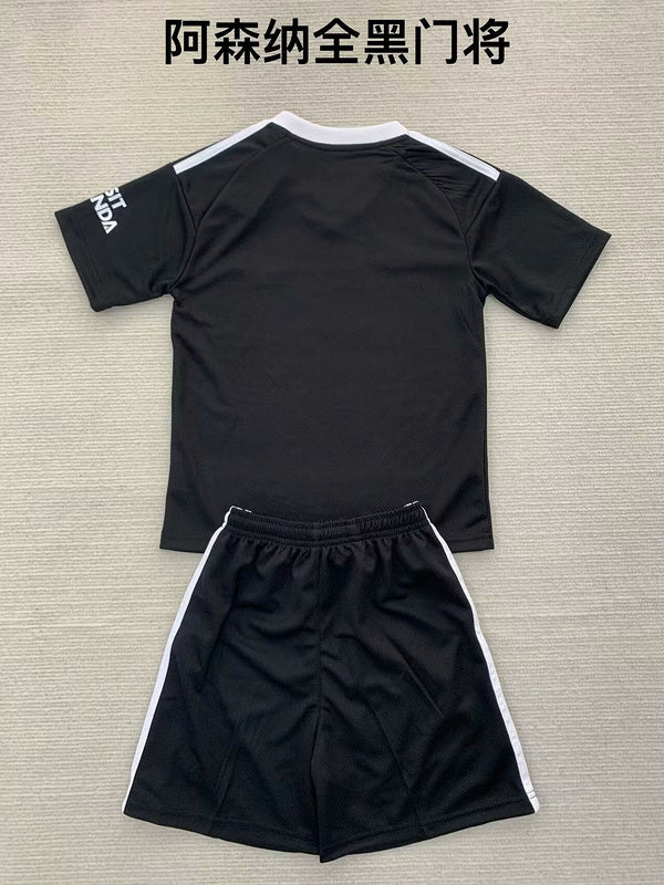 24-25 Arsenal black goalkeeper kid kit and adults uniform