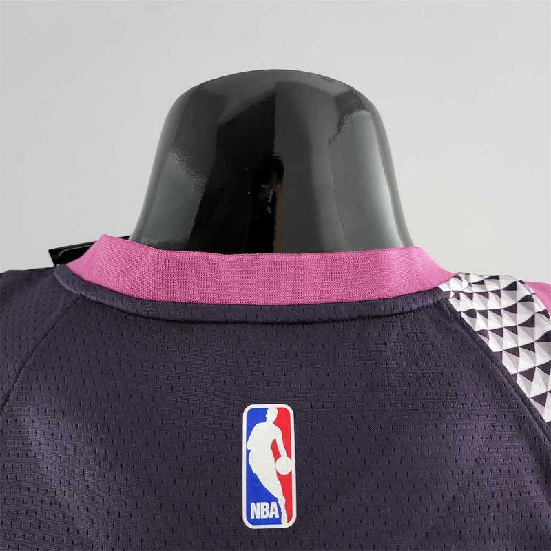 Minnesota Timberwolves EOWAROS#1 Black and Purple NBA Jersey