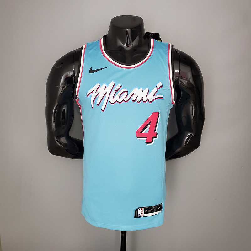 OLADIPO#4 Miami Heat V-neck blue