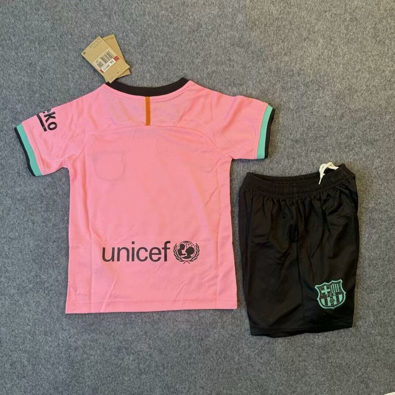 20-21 Barcelona Third Away Pink kid kit