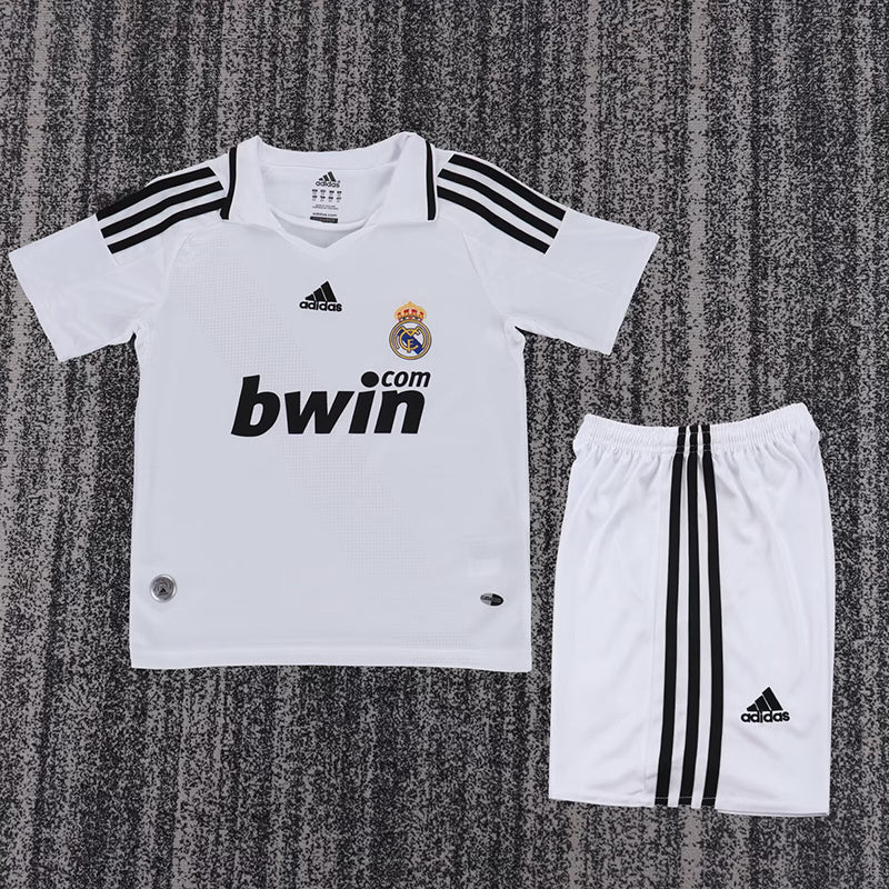 Real Madrid 2008-09 home retro kids kit