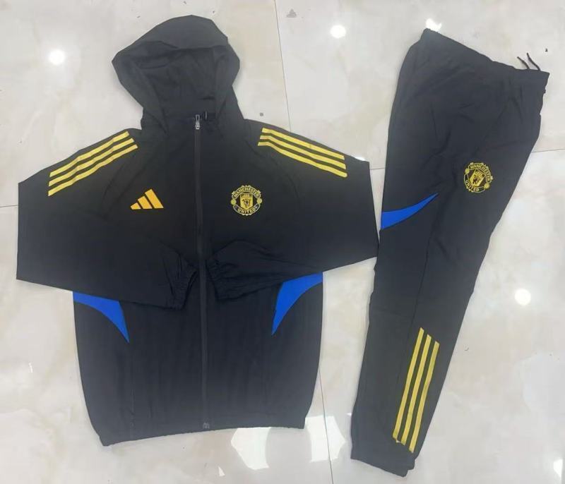 Manchester United 2025/26 Black Windbreaker suit S-2XL