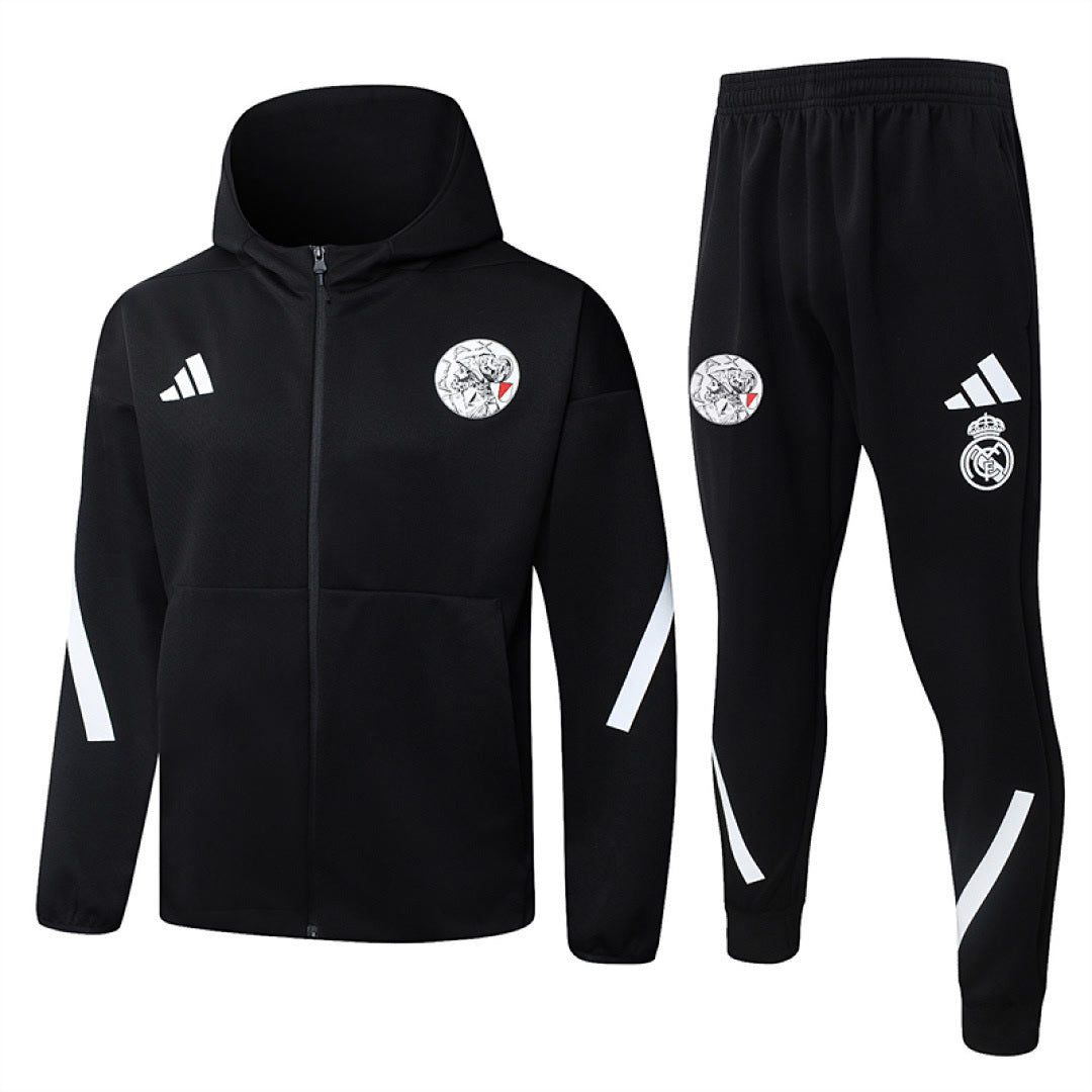 Ajax 2025/26 Black Hoodie Suit S-2XL