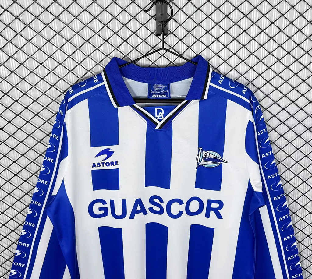 Retro Deportivo Alaves 1998/99 Home Long Sleeve Soccer Jersey