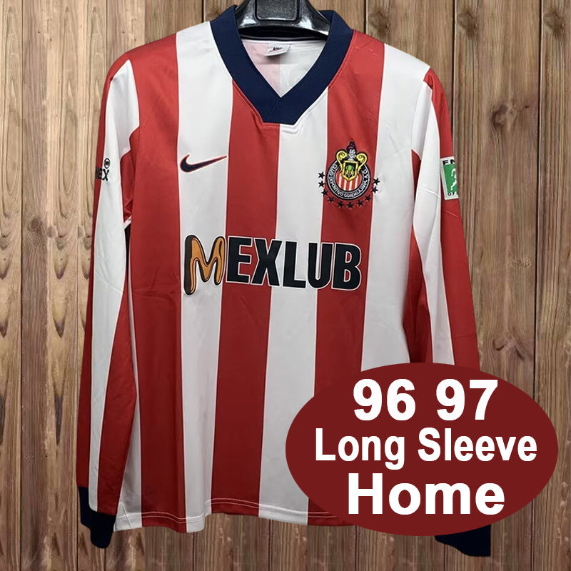 96-97 Chivas home retro long sleeve jersey