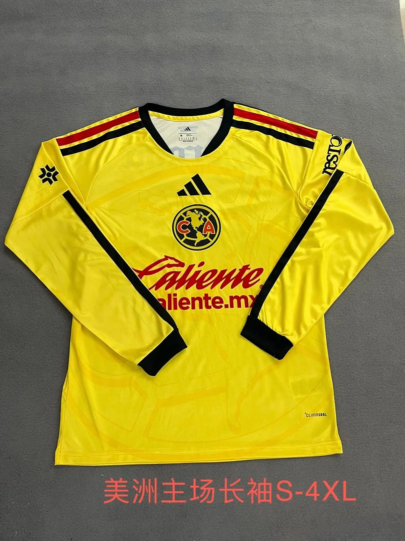 Mens Club America 2026/27 Home Long Sleeve Soccer Jersey S-4XL