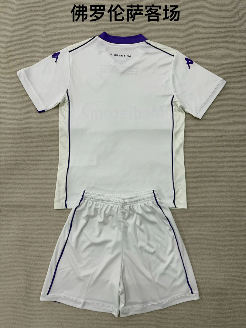 Fiorentina 2025-26 Away Kids Kit