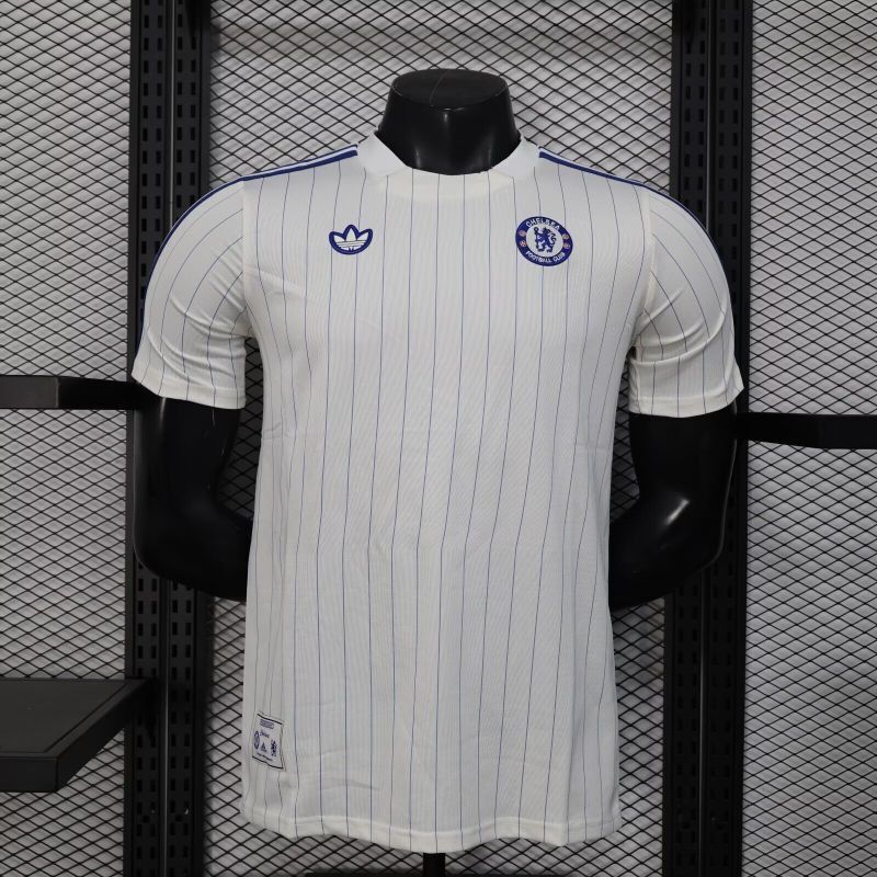 Chelsea 2025/26 White retro Player version jersey size S-2XL