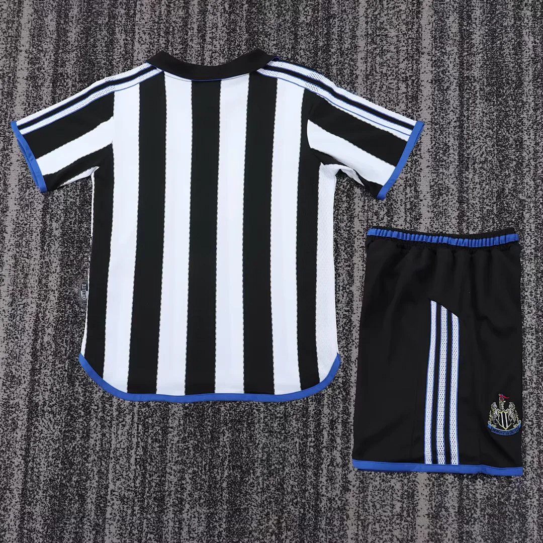 kids kit Retro 1999-00 Newcastle United home soccer jersey size 16-28