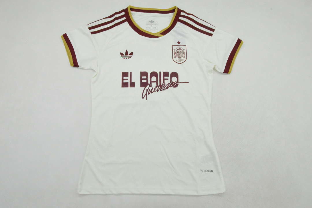 Woman Spain 2026 World Cup Away el baifo Soccer jersey size S-2XL