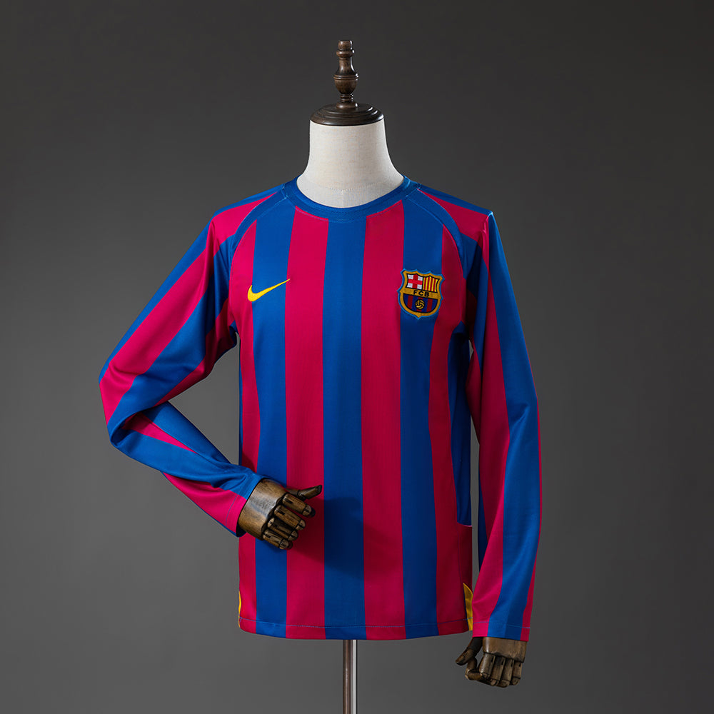 Retro barcelona 05/06 long sleeve home S-XXL