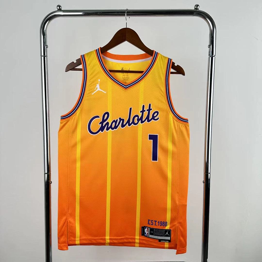 Season 2026 Charlotte Hornets Yellow No. 1 BALL