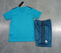 17-18 Real Madrid third away blue retro kid kit