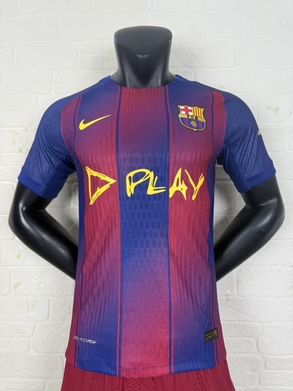 Barcelona 2025/26 Home Player version jersey With New Sponsor