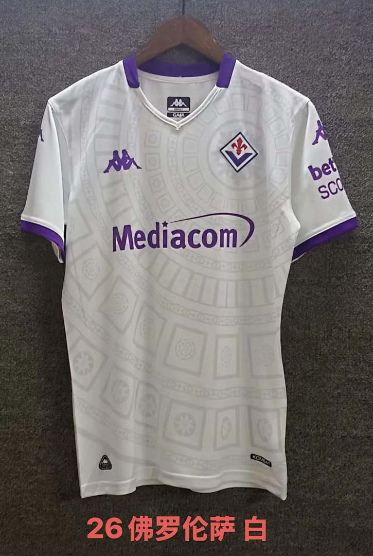 Fiorentina Florence 2025/26 Away Jersey size S-4XL