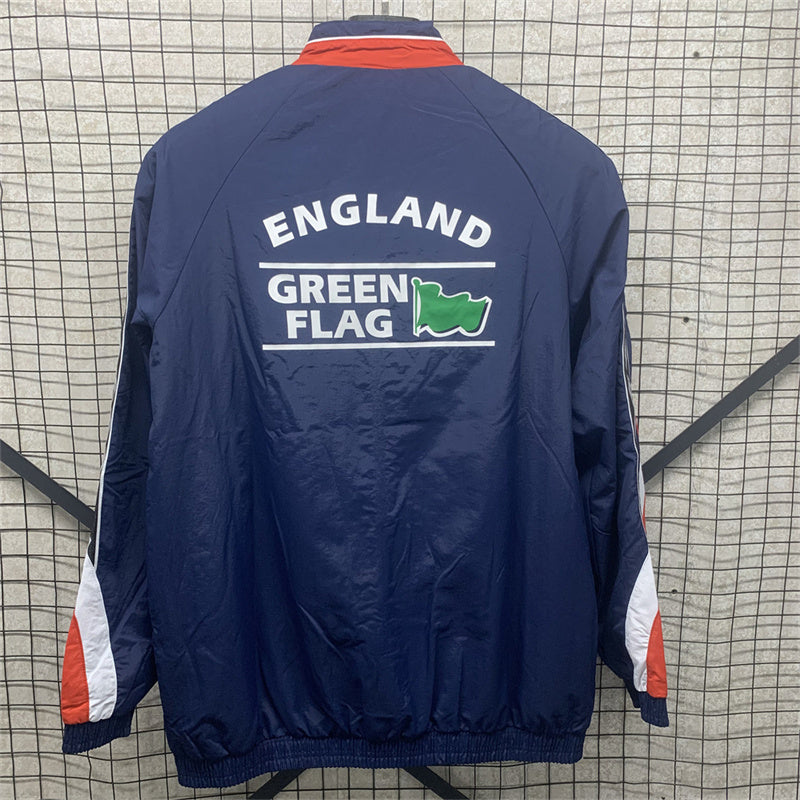 England blue windbreaker