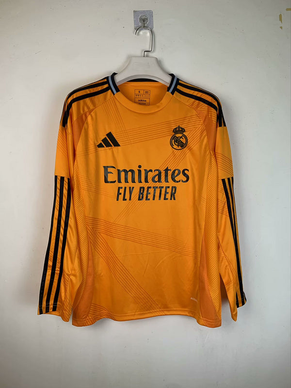 24-25 Real Madrid Away Orange Long Sleeve Jersey