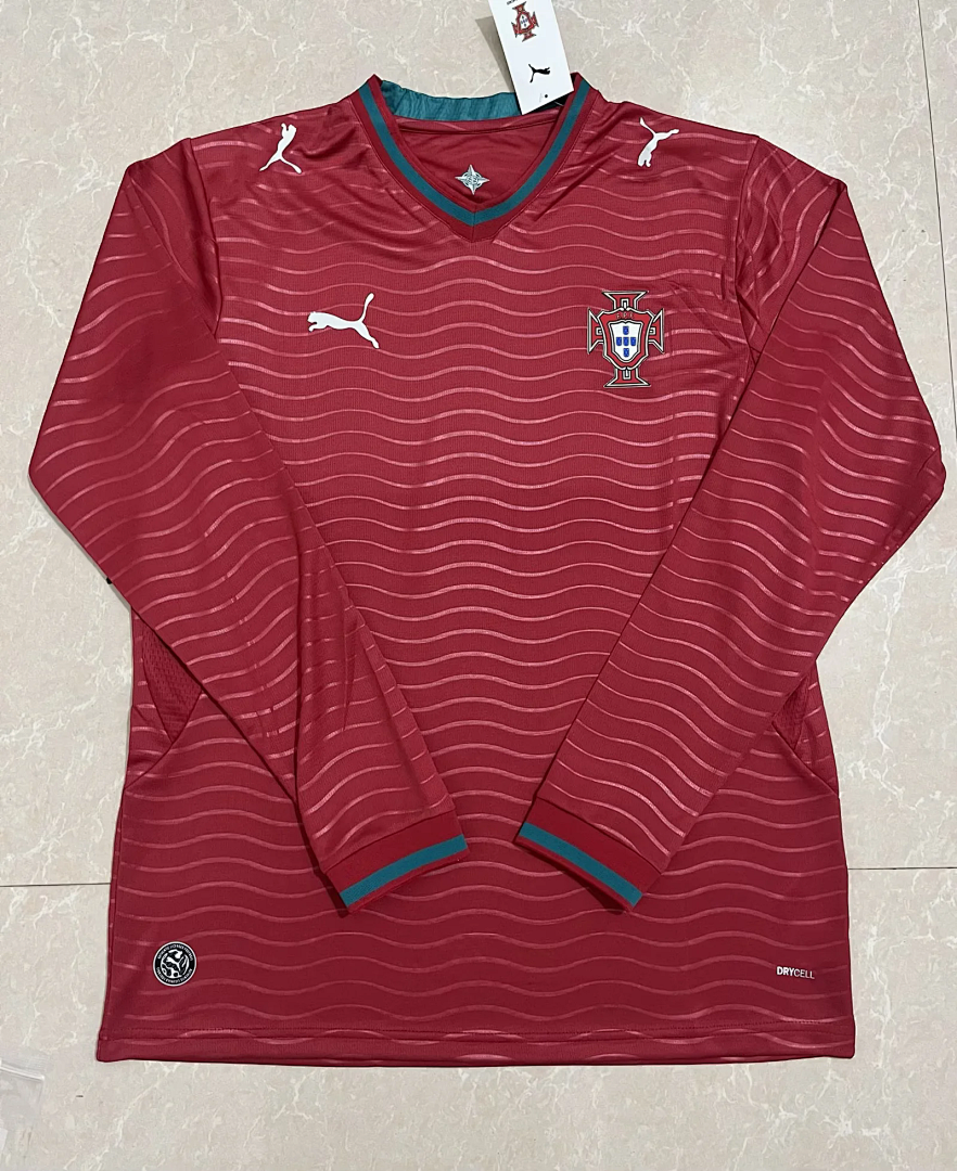 Portugal 2026 World Cup Homne Long sleeve soccer jersey S-4XL