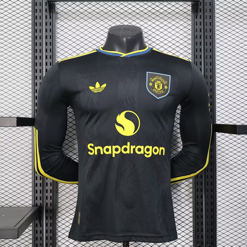 25-26 MNU third Away black long sleeve player version jersey