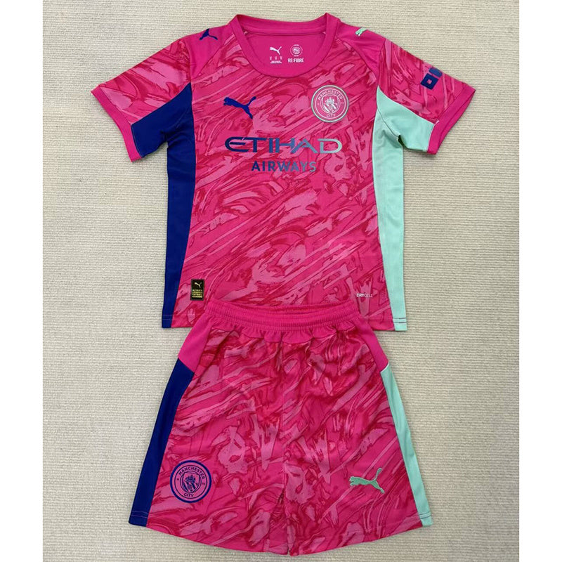 25-26 MCI pink goalkeeper kid kit