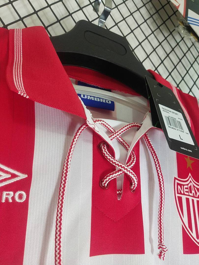 Retro 1995/96 Necaxa home soccer jersey size S-2XL