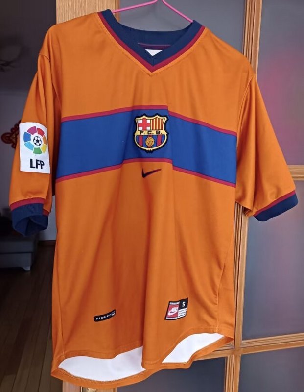 98-00 Barcelona away orange retro jersey