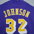 Mitchellness Lakers Purple No. 32 Johnson Retro Mesh Short Sleeve