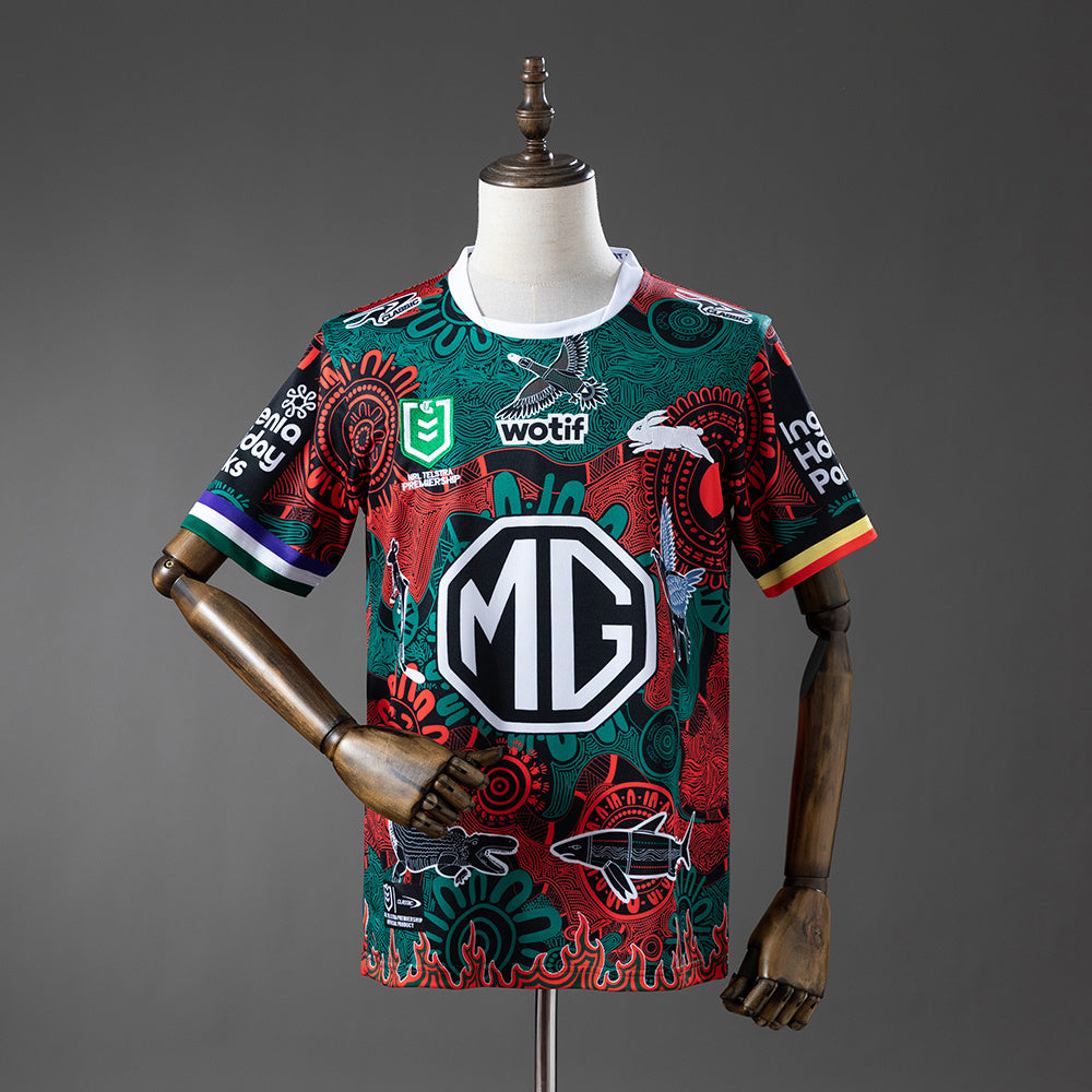 NRL South Sydney Rabbitohs 2025 Indigenous Jersey S-5XL