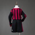 AC Milan 09/10 Home Retro Long Sleeve Kids Kit Jersey SIZE 16-28
