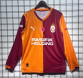 Galatasaray 2025/26 Home with sponsor long sleeves soccer jersey size S-2XL