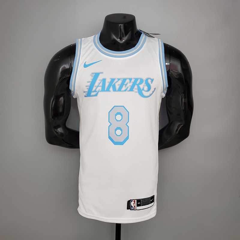 New Lakers Bryant #8 Crew Neck Retro Limited Edition White