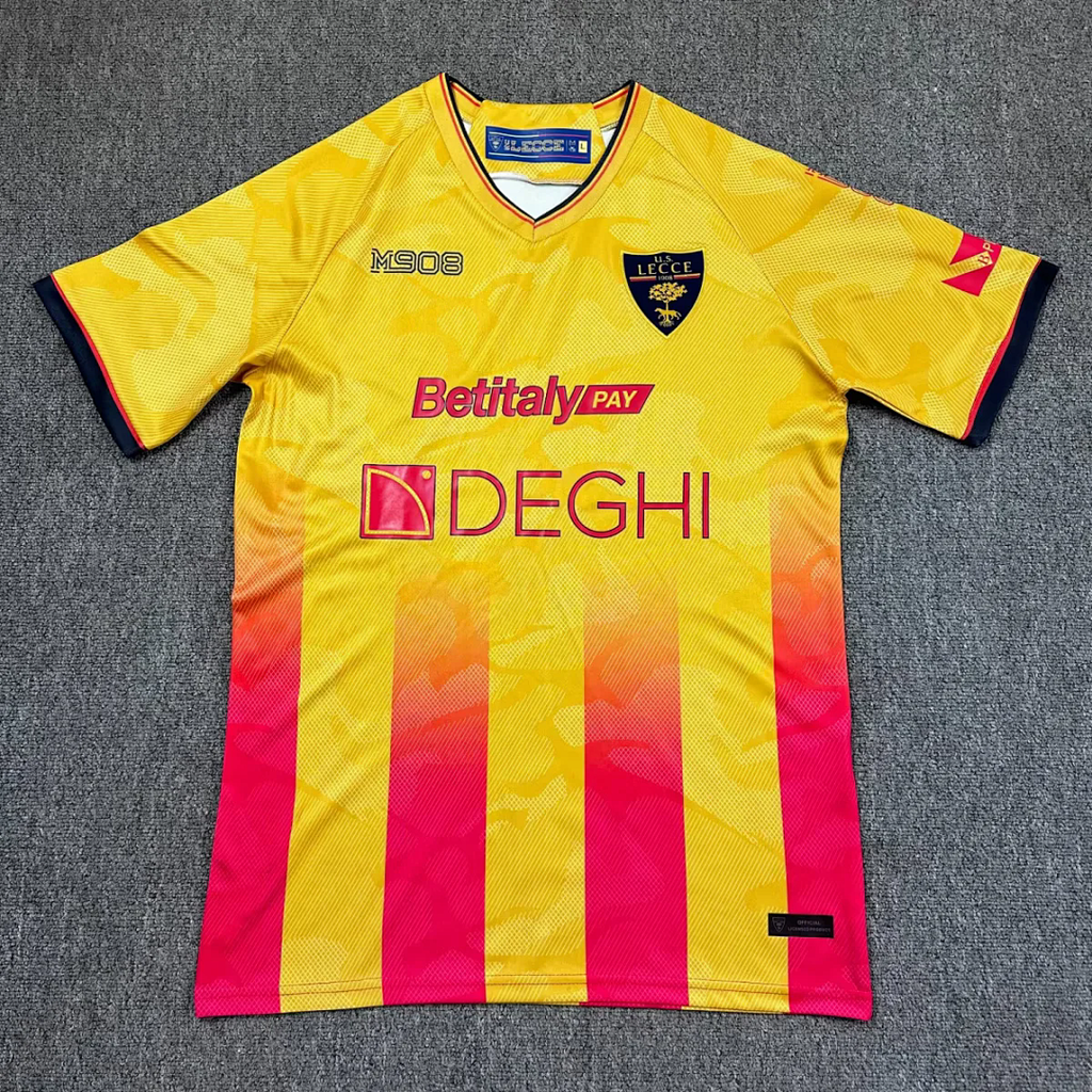 Lecce 2025/26 home soccer jersey size S-2XL
