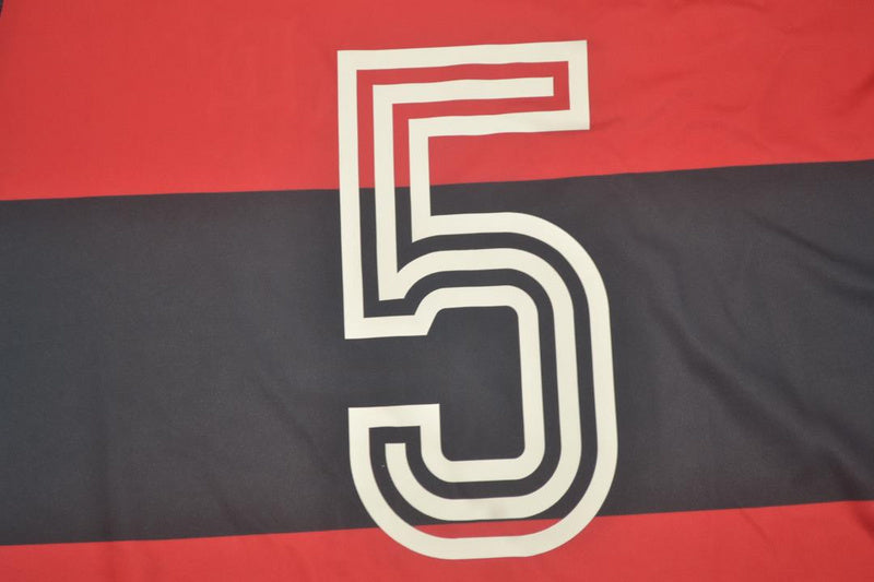 1990 Flamengo home red / black
