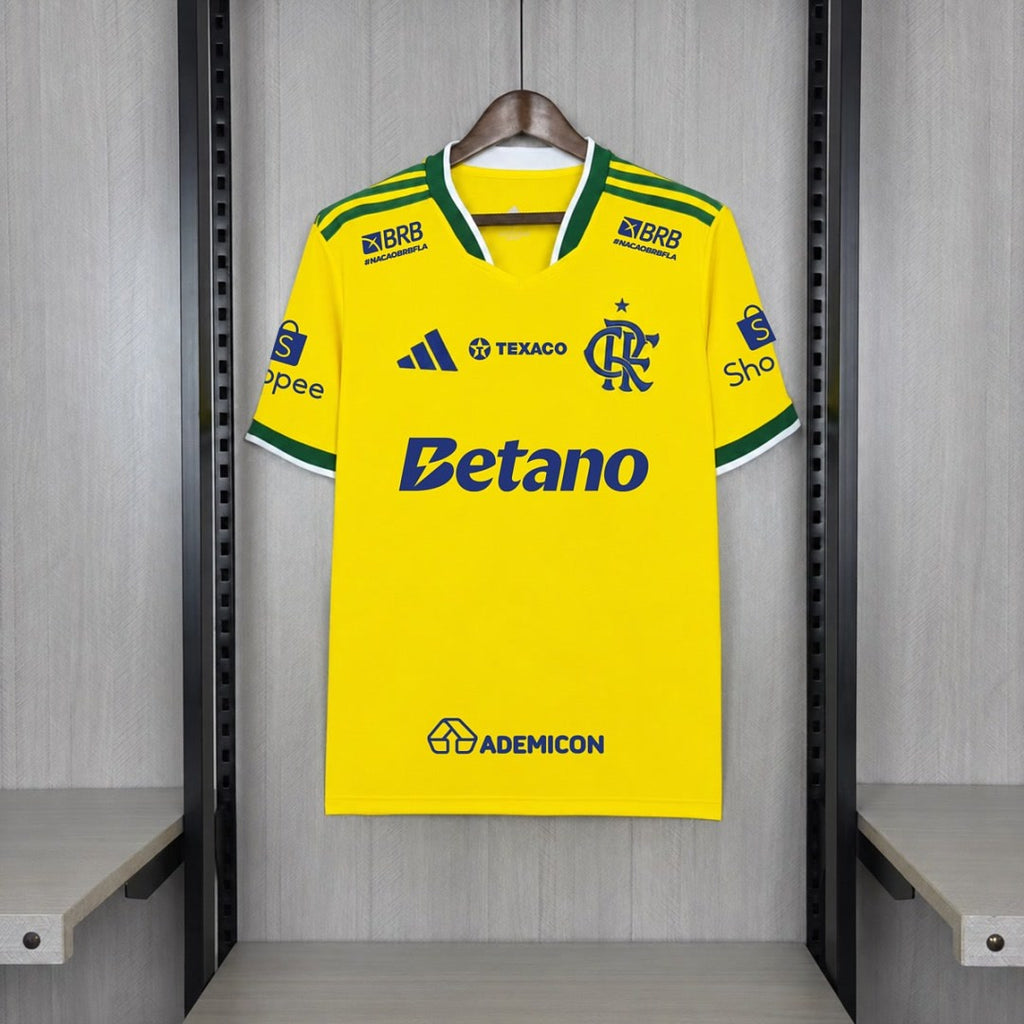 Men's Flamengo 2026/27 Yellow Jersey All Sponsors S-4XL