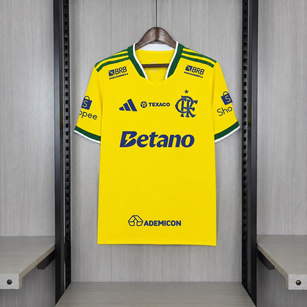 Men's Flamengo 2026/27 Yellow Jersey All Sponsors S-4XL