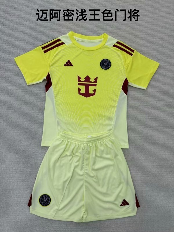 25-26 Miami yellow goalkeeper kid kit