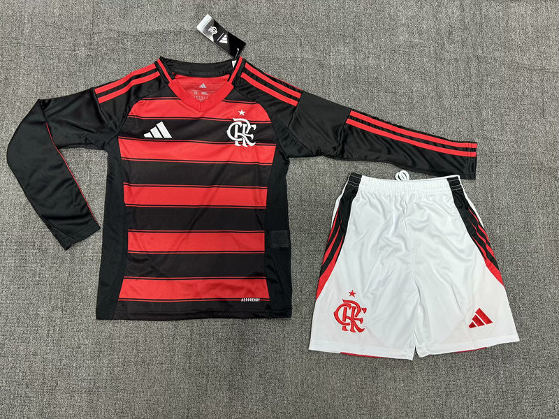 25-26 Flamengo home long sleeve kid kit