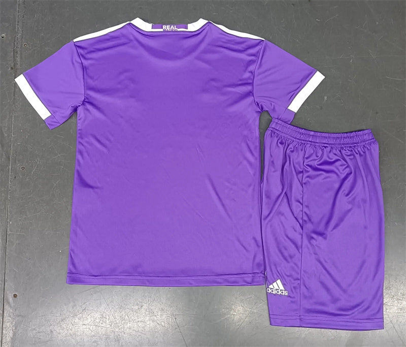 16-17 Real Madrid away purple retro kid kit