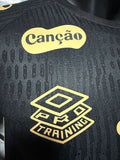25-26 Santos black with sponsor player version soccer jersey size S-2XL