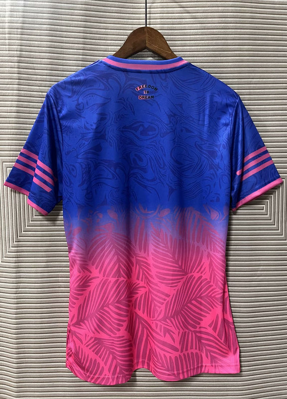 Miami blue and pink training jersey