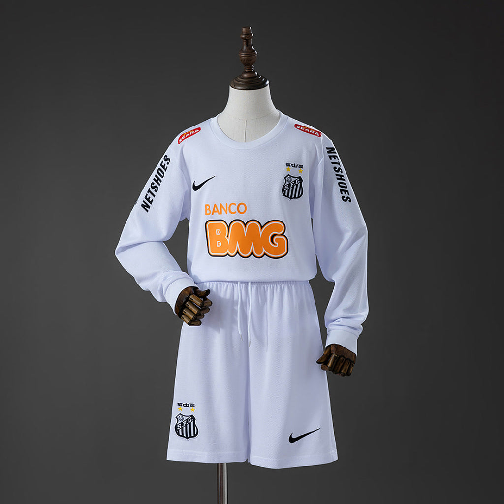 Santos 2012/13 Home Retro Long Sleeve Kids Kit Jersey Size 16-28