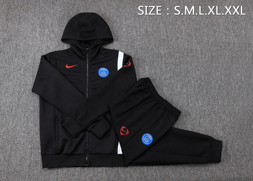 PSG 2025/26 Black Hoodie Suit S-2XL