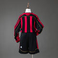 AC Milan 06/07 Home Retro Long Sleeve Kids Kit Jersey SIZE 16-28