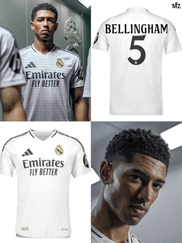 24-25 Real Madrid home white soccer jersey