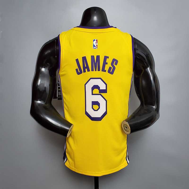 James #6 Lakers yellow