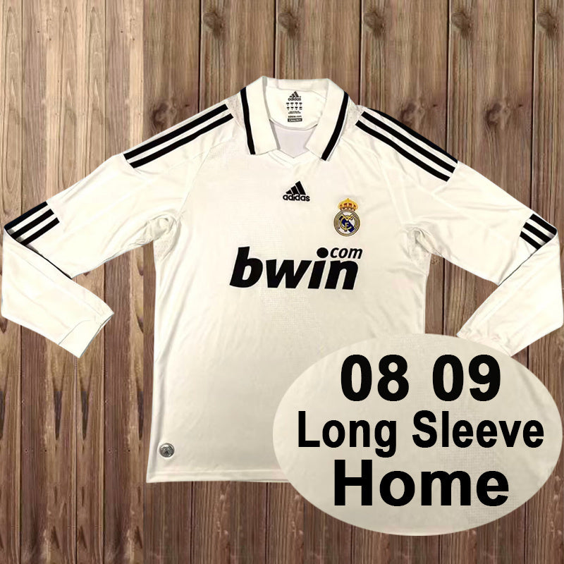 08-09 Real Madrid home long sleeve retro jersey