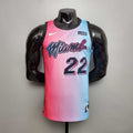 New Miami Heat BUTLER #22 City Edition Pink Blue Gradient Color