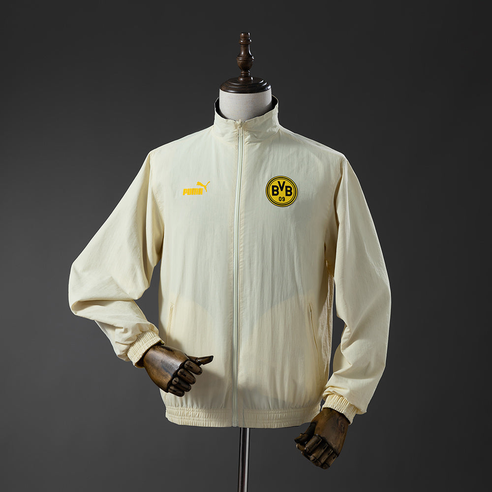 Borussia Dortmund Reversible Jacket Windbreaker - Black &amp; Beige S-XXL