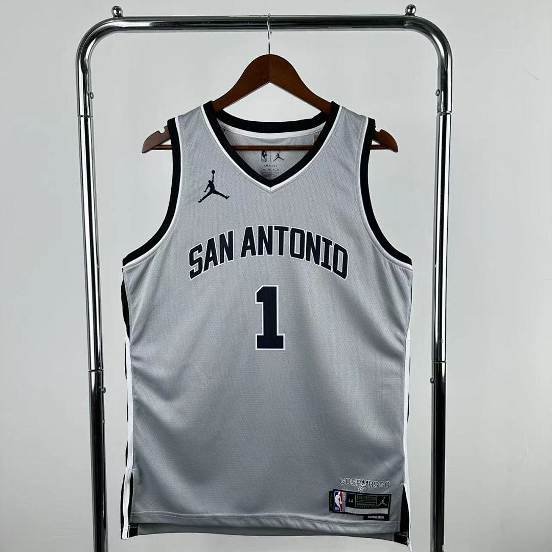 San Antonio Spurs 2026 Limited Edition Gray jersey #1 WEMBANYAMA